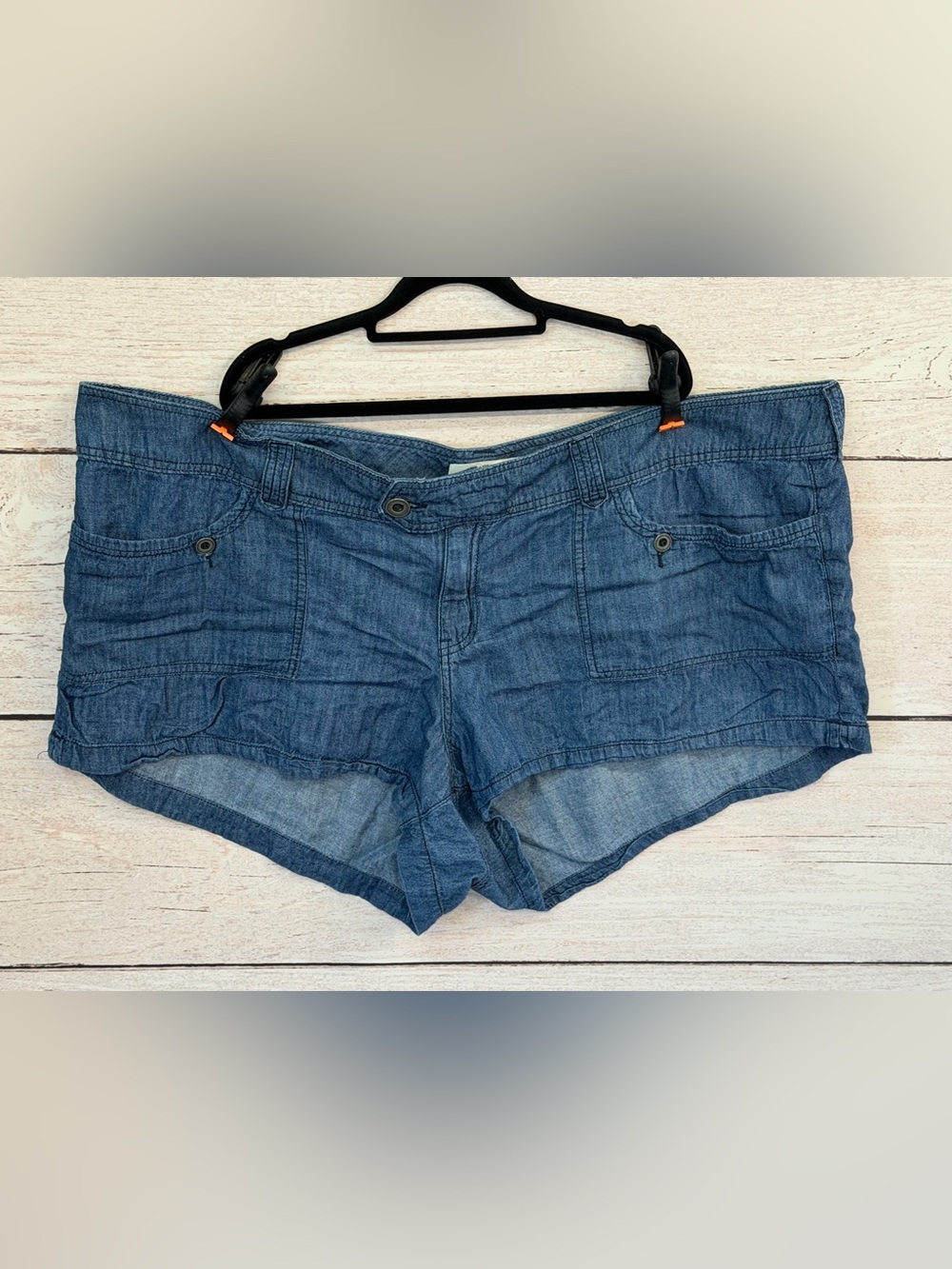 Torrid Dark Blue Denim Shortie Shorts